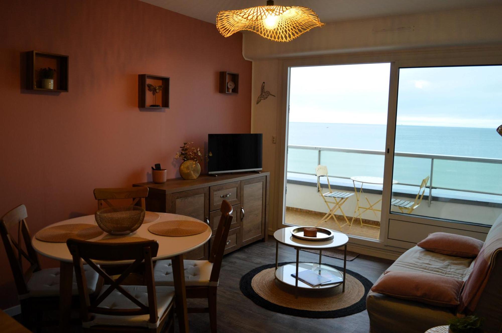 L'Esperluette - Magnifique Vue Mer Et Balcon Courseulles-sur-Mer Esterno foto