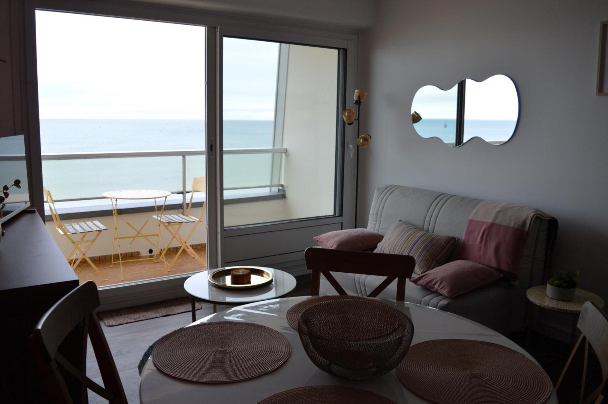 L'Esperluette - Magnifique Vue Mer Et Balcon Courseulles-sur-Mer Esterno foto